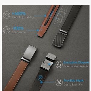 Leather Dress belt adjustable Brown only